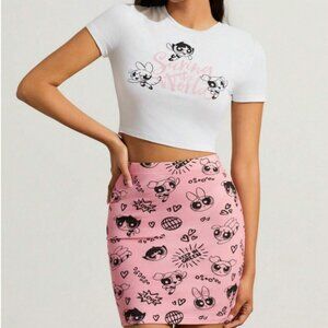 Powerpuff Girls Graphic Tee and Skirt Set -NWT -RARE